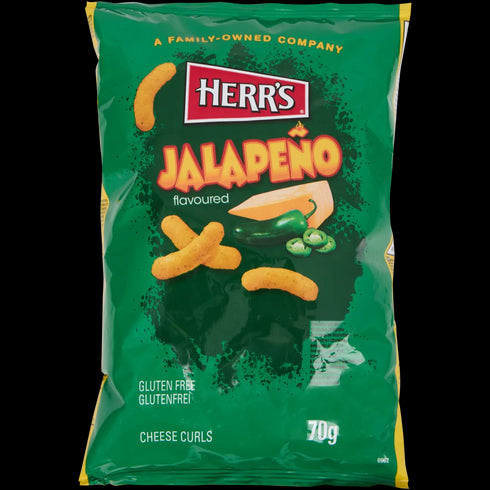 Pufuleți Crocanți cu Brânză Jalapeño Herr's - Gust Intens și Savuros!