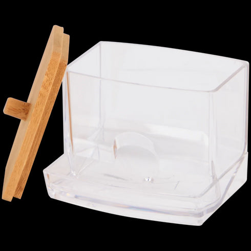 Suport Elegant din Bambus pentru Bețișoare de Urechi - Soluția Ta ECO pentru Organizare