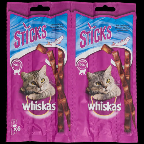 Stick-uri Premium Whiskas cu Somon pentru Pisici - Delicii Irresistibile
