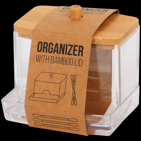 Suport Elegant din Bambus pentru Bețișoare de Urechi - Soluția Ta ECO pentru Organizare