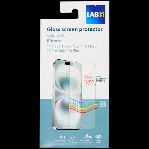 Protecție Ecran Smartphone Lab31 - Sticlă Securizată 9H Ultra Clară - Rezistență la Șocuri pentru iPhone