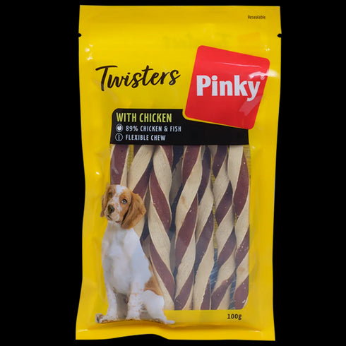 Snack Twister pentru Câini Pinky - Recompense Premium pentru Prietenii Tăi Blănoși