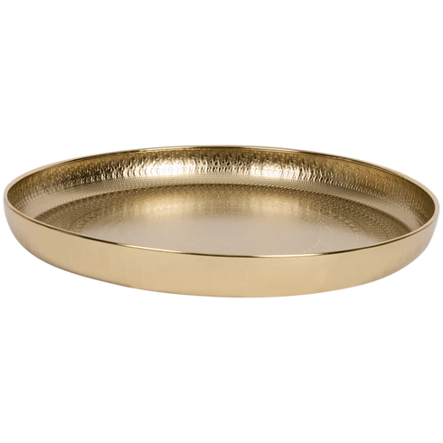 Tavă Metalică Elegantă - Diametru 34 cm - Perfectă pentru Decorațiuni și Lumânări