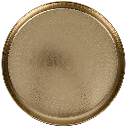 Tavă Metalică Elegantă - Diametru 34 cm - Perfectă pentru Decorațiuni și Lumânări