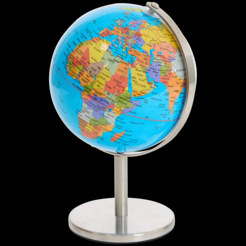 Glob Pământesc Rotativ cu Picior de Oțel - Educațional și Decorativ