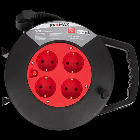 Tambur de Cablu Pro-max cu 4 Prize - Soluția Ta pentru Electricitate la Șantier și Acasă