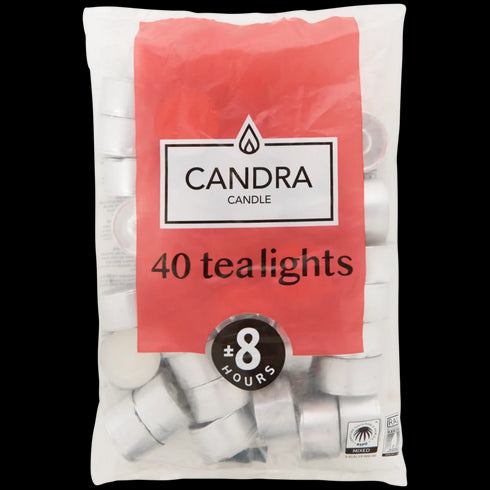 Lumânări Pastilă Candra Alb - Pachet 40 buc, 8 Ore Ardere - Perfecte pentru Atmosfera Ta