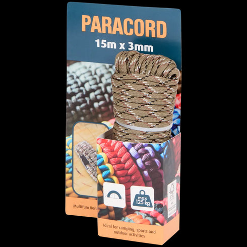 Șnur Paracord 3mm x 15m - Rezistență Maximă pentru Aventuri în Aer Liber | Disponibil în Culori Diverse