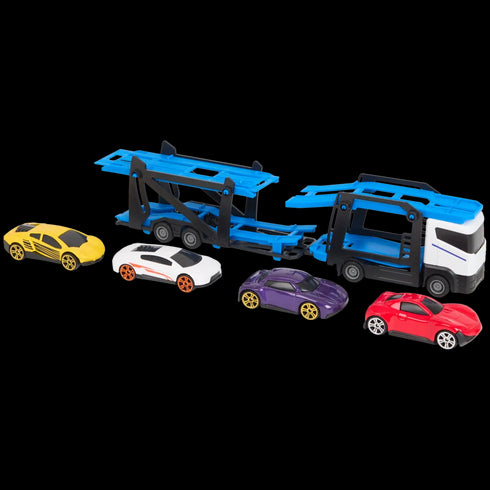 Autocamion Detaliat cu Semiremorcă - Jucărie Metalică Premium Teamsterz