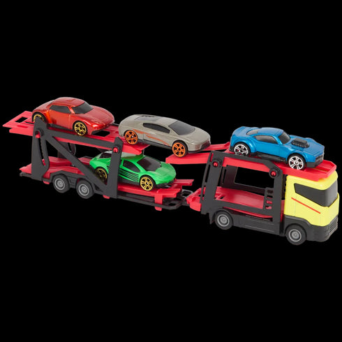 Autocamion Detaliat cu Semiremorcă - Jucărie Metalică Premium Teamsterz