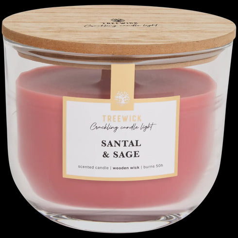 Lumânare Parfumată Premium Treewick cu Fitil din Lemn - Relaxare și Ambiantă Caldă