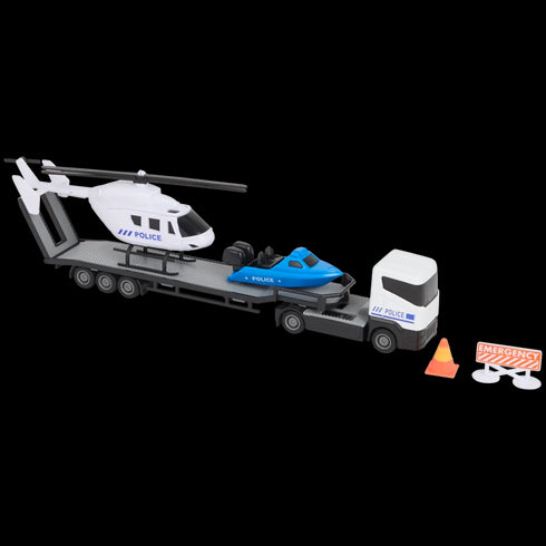 Autocamion Detaliat cu Semiremorcă - Jucărie Metalică Premium Teamsterz