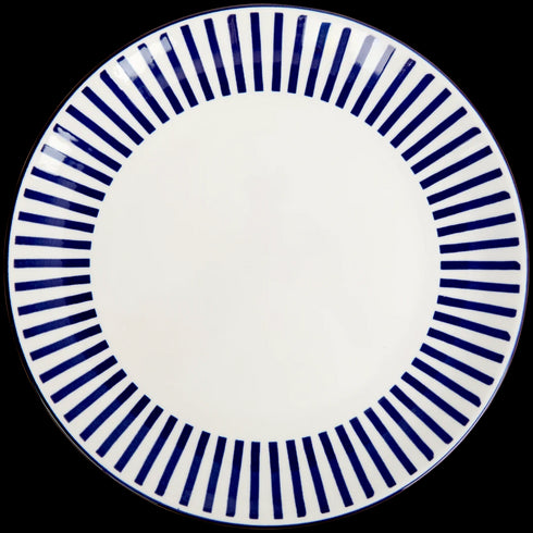 Farfurie Elegantă din Porțelan cu Design în Dungii - Perfectă pentru Orice Ocazie