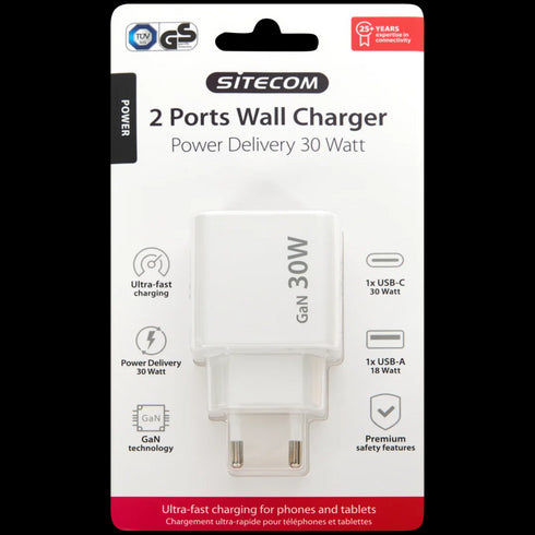 Încărcător Rapid Sitecom GaN 30W - Soluția ta de Energie Mobilă