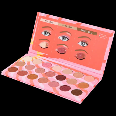 Paletă de Farduri de Ochi Max & More - 21 Culori Intense, Finisaj Mat și Lucios