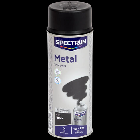 Vopsea Spray Metal Spectrum Negru Mat - Acoperire Superioară, Uscare Rapidă