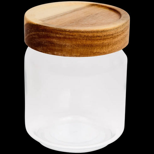 Recipient de Depozitare Elegant cu Capac din Lemn de Salcâm - Soluția Perfectă pentru Bucătăria Ta