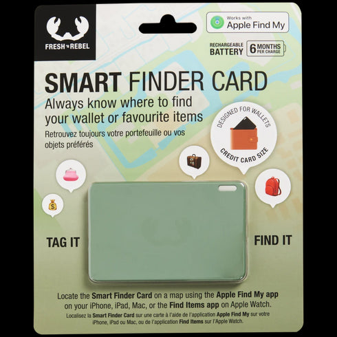 Card Smart Finder Fresh 'n Rebel - Localizator GPS Subțire pentru Portofel, Rezistent la Apă, Culori Diverse - Produs în România
