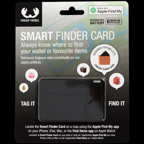 Card Smart Finder Fresh 'n Rebel - Localizator GPS Subțire pentru Portofel, Rezistent la Apă, Culori Diverse - Produs în România