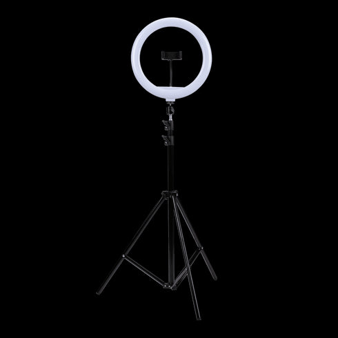 Lampă Circulară LED XXL Grundig pentru Selfie și Vloguri - Luminozitate Ajustabilă și Suport Flexibil