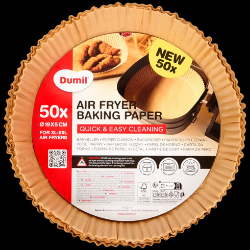 Hârtie de copt premium pentru friteuză cu aer cald Dumil - Soluția ta pentru gătit sănătos și curat