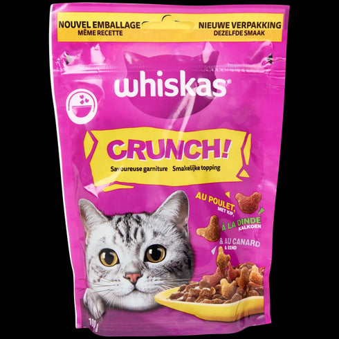 Snackuri Irresistibile pentru Pisici - Crunch Whiskas (Pui, Curcan, Rață)