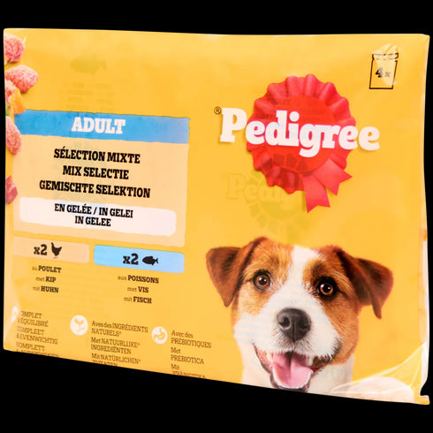 Hrană Premium Pedigree pentru Câini Adulți - Pui și Pește în Aspic - 8.99 RON