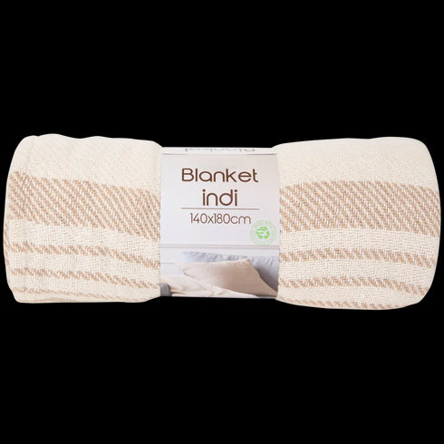 Cuvertură Indi Premium - Adaugă Stil și Confort Camerei Tale - 100% Fibre Reciclate