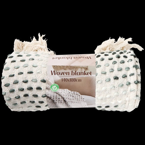Pătură Elegantă Impletită din Fibre Reciclate - Confort și Stil în Nuanțe Diverse