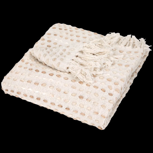 Pătură Elegantă Impletită din Fibre Reciclate - Confort și Stil în Nuanțe Diverse