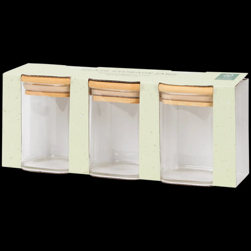 Set Recipiente Premium din Sticlă cu Capace din Bambus - Perfecte pentru Bucătăria Ta