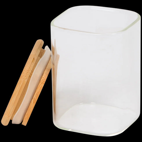 Set Recipiente Premium din Sticlă cu Capace din Bambus - Perfecte pentru Bucătăria Ta