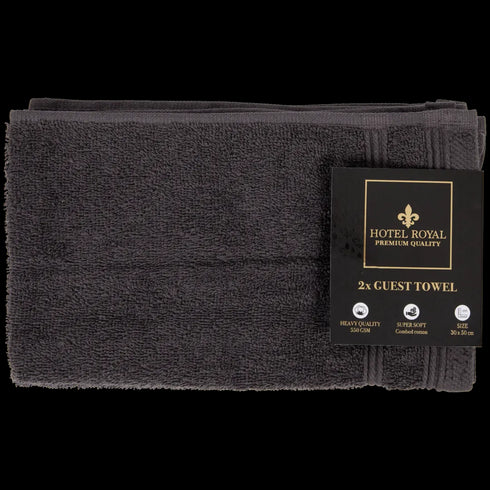 Prosoape de Oaspeți Hotel Royal - Antracit Premium (Set 2 buc)