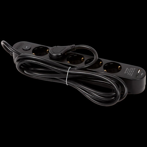 Prelungitor Pro-max cu 5 Prize și 2 Porturi USB - Soluția Ideală pentru Casa Ta