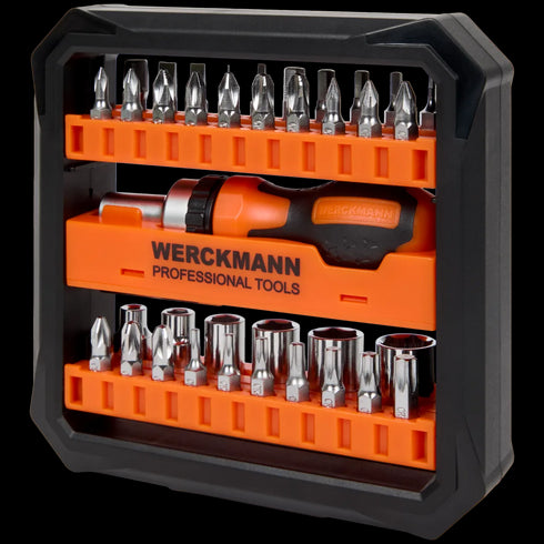 Set Profesional de Chei Tubulare și Biți Werckmann - Esențial pentru Orice Atelier