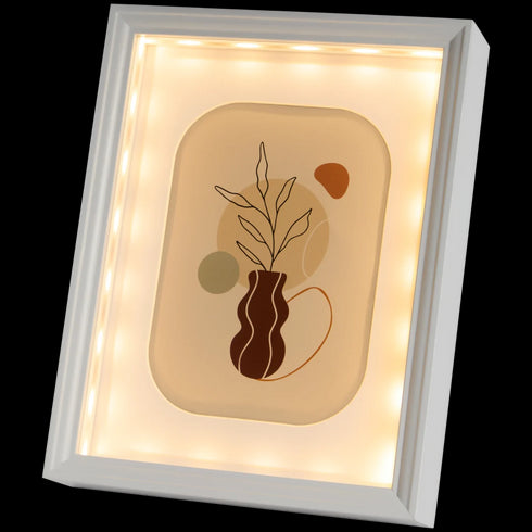 Ramă Foto LED Premium din Lemn - Decorațiune Interioară Elegantă