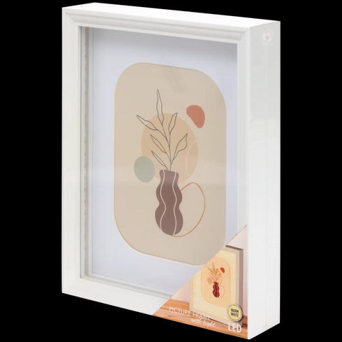 Ramă Foto LED Premium din Lemn - Decorațiune Interioară Elegantă