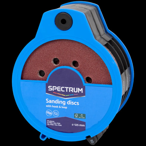 Discuri de Șlefuit Spectrum - Set Profesional 50 Bucăți pentru Lemn și Metal