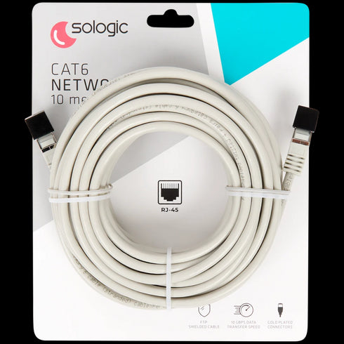 Cablu de Rețea CableMax Cat 6 - 10 metri, 10 Gbps, FTP, Aurit