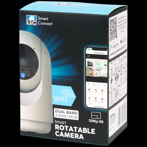 Cameră de Securitate Rotativă Inteligentă LSC Smart Connect - Monitorizare HD și Viziune Nocturnă