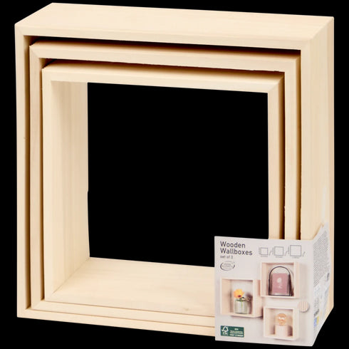 Polite de perete pătrate din lemn Home Accents - Decor Elegant și Funcțional