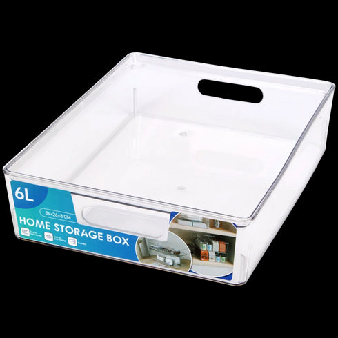 Cutie de Depozitare Transparentă și Stivuibilă cu Mânere - Soluția Ideală de Organizare