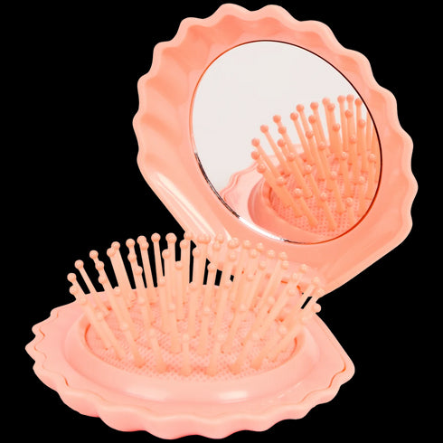 Perie de Păr Pliabilă Beauty Star cu Oglindă - Esențială pentru Geantă