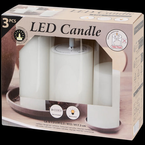 Set Elegant de Lumânări LED – Atmosferă Caldă și Sigură | Action Romania