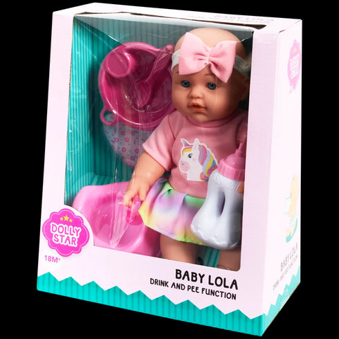 Păpușă care face pipi Dolly Star Baby Lola