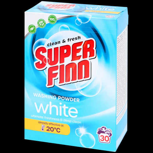 Detergent Pudră Superfinn Alb - Curățenie Impecabilă și Prospețime Vegană
