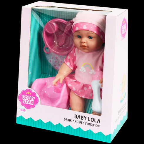 Păpușă care face pipi Dolly Star Baby Lola