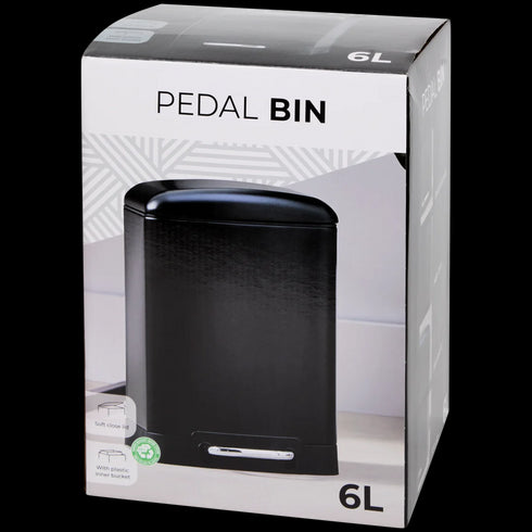 Coș de Gunoi Inox cu Pedală Soft-Close - 6L - Elegant și Igienic pentru Baie sau Birou
