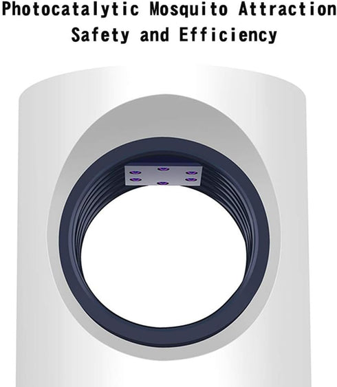 Aparat electric Nor-Tec cu Lampa UV Anti-tantari, Capcana insecte pentru interior, ventilator cu aspiratie prin fotocataliza, Alimentare USB, Alb