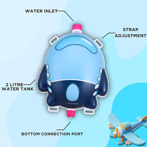 Rucsac cu pistol cu apa, jucarie interactiva, multicolor, pentru copii